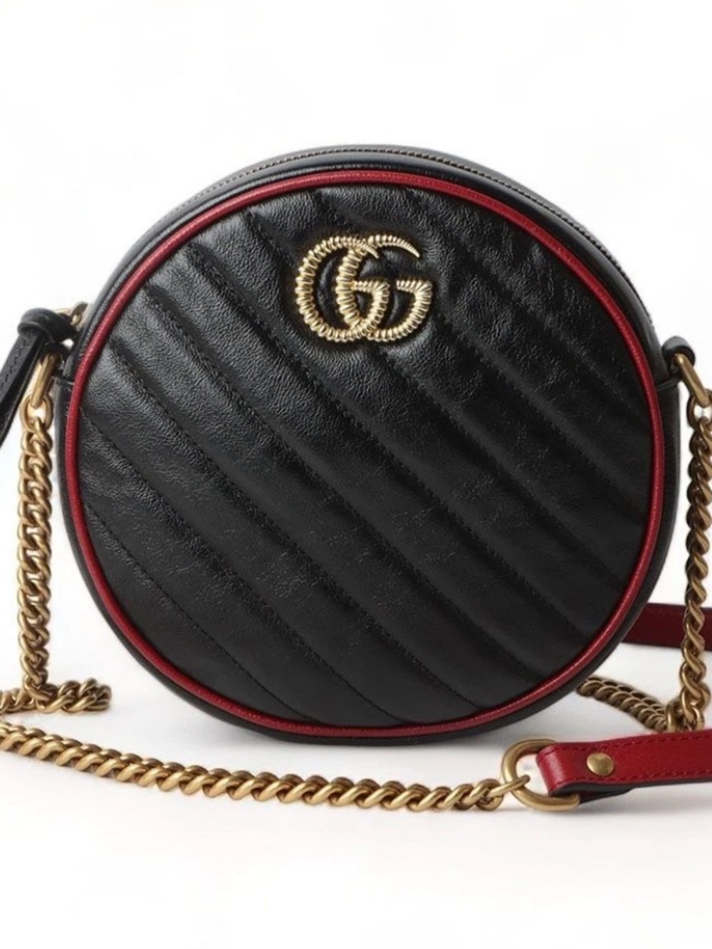 Gucci | GG Marmont Mini Round Crossbody Bag | 100% authentic